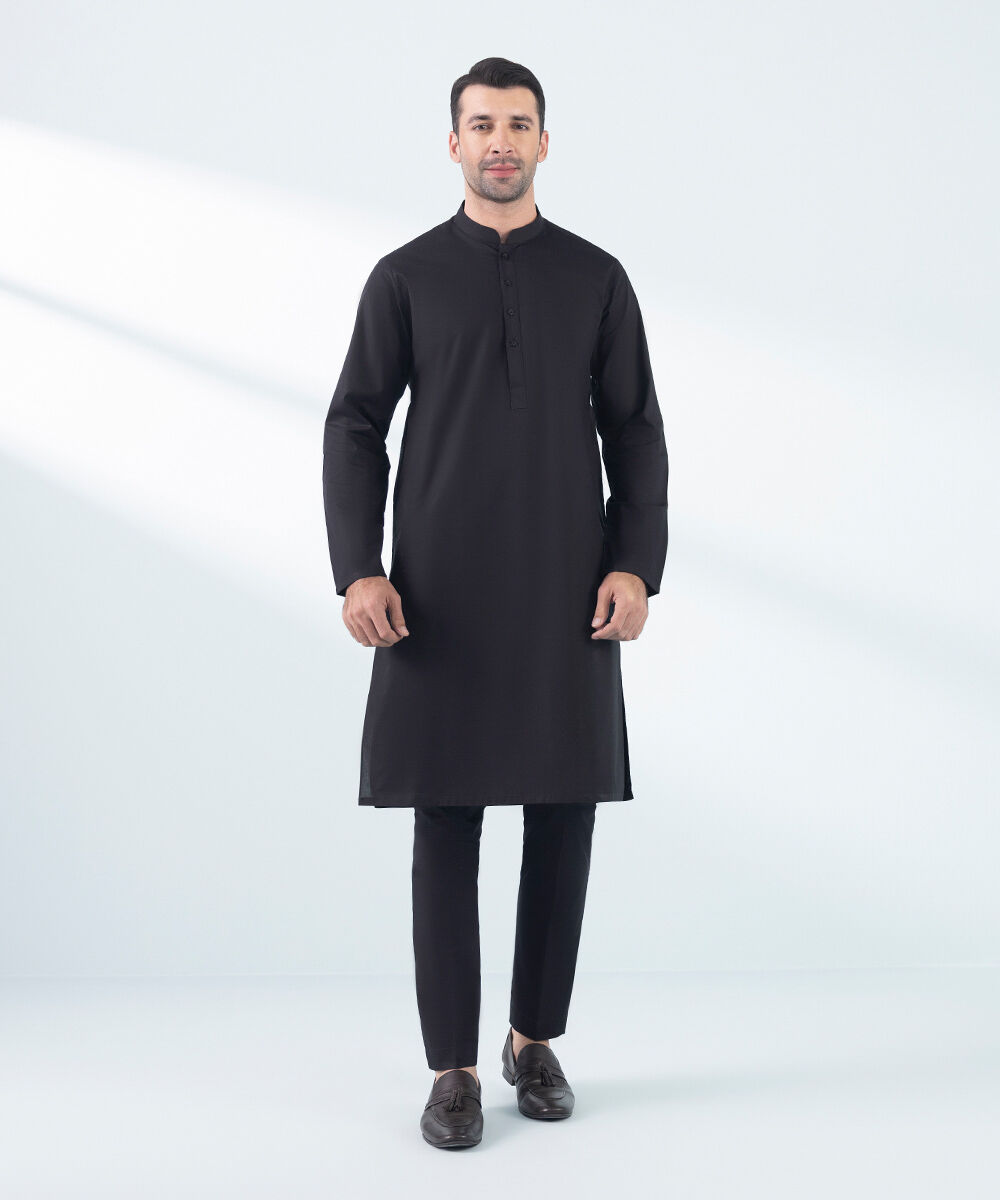 Man - Black Cotton Suit