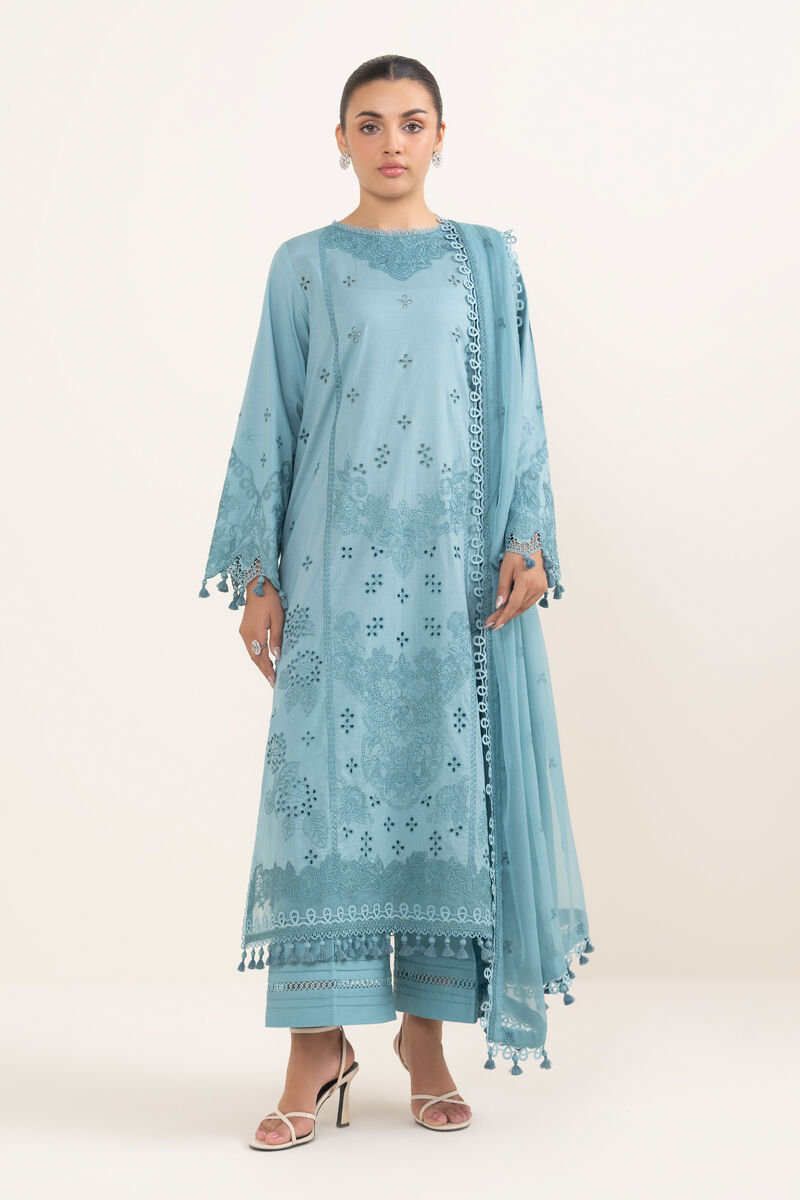 3 Piece -  Embroidered Lawn Suit