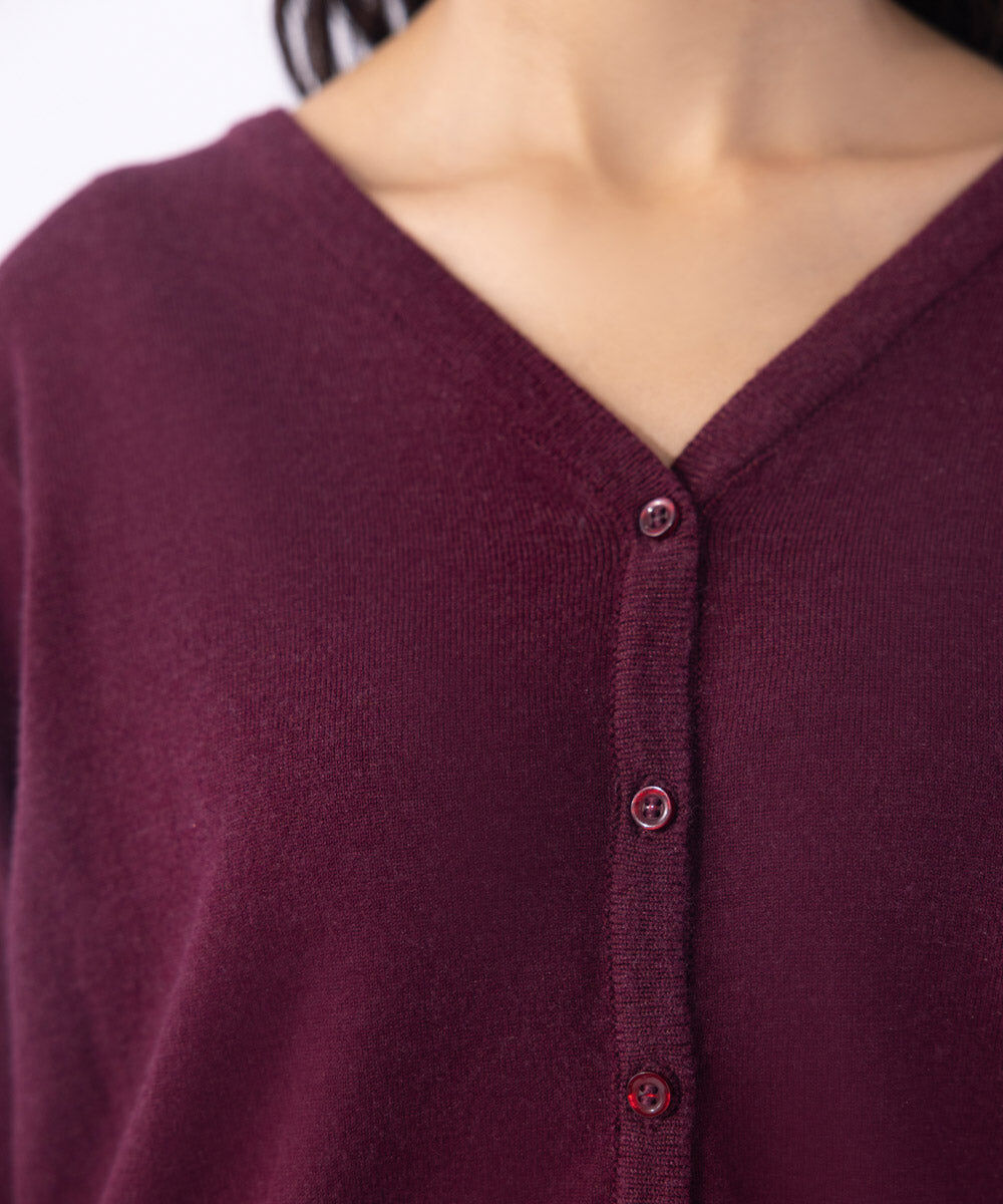 Woman - Red Light Weight Knit Cardigan