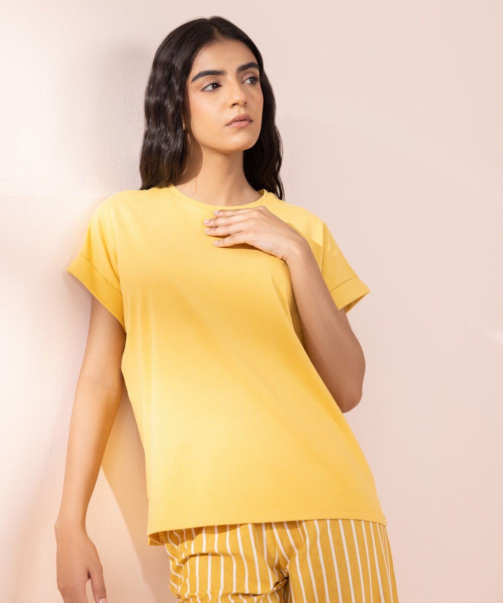 Solid T-shirt Women's Sleepwear Solid T-Shirt