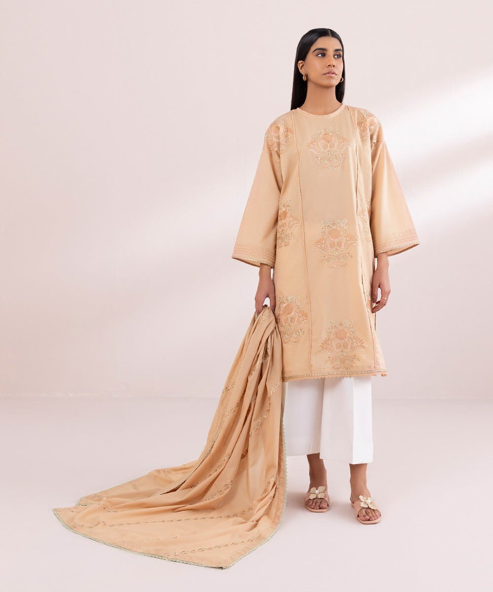 Embroidered Voile Dupatta