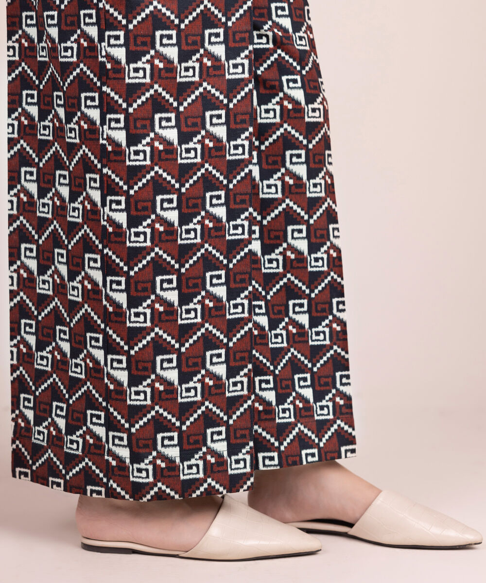Women's RTW Cotton Printed Black Culottes