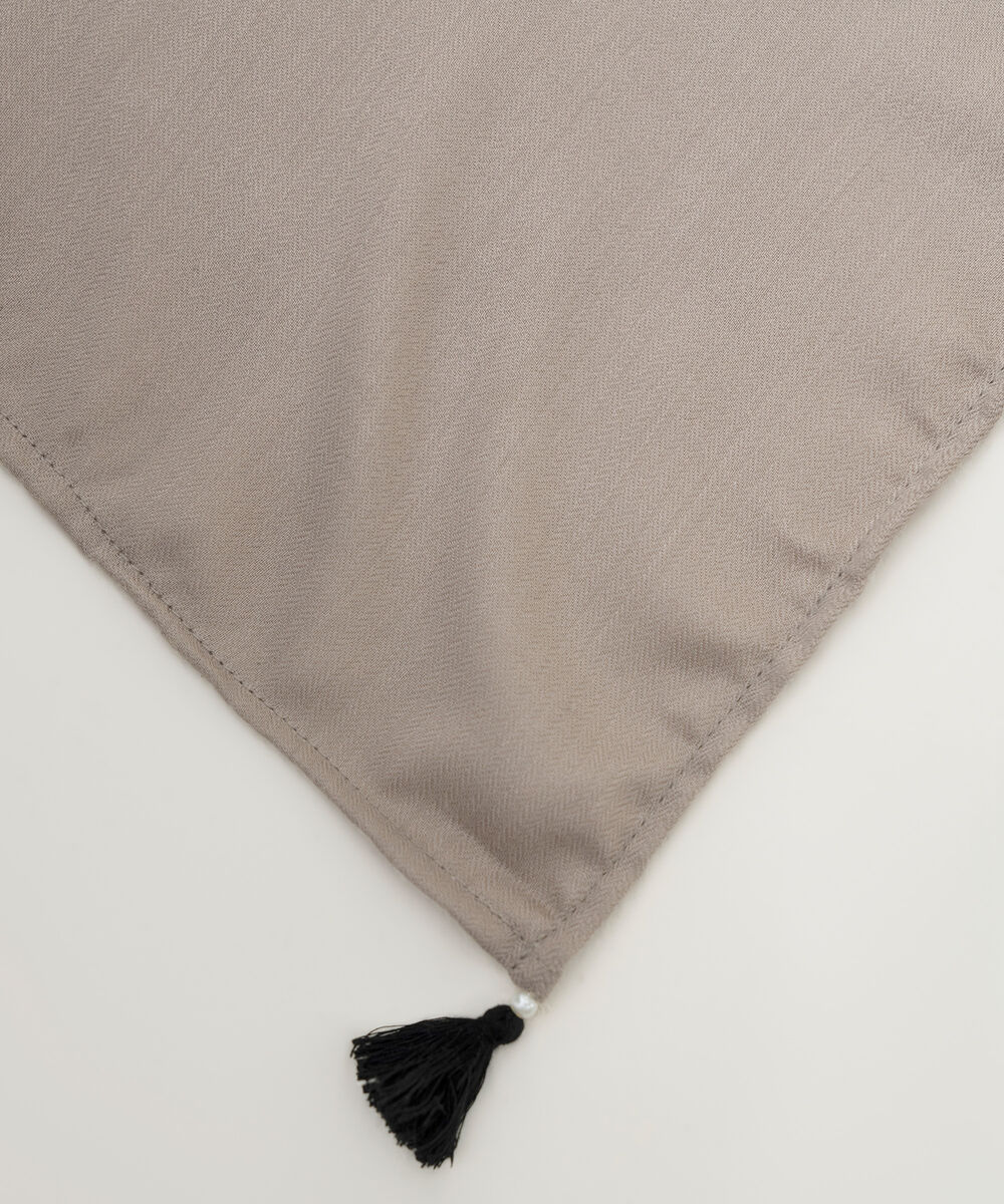 Herringbone Solid Grey Dupatta