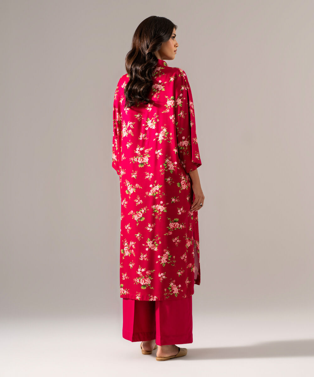 Women's RTW Viscose Marina Printed Pink 2 Piece Suit