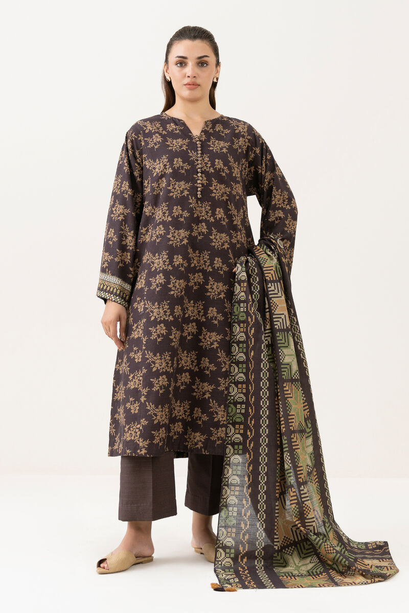 3 Piece - Printed Light Khaddar Suit