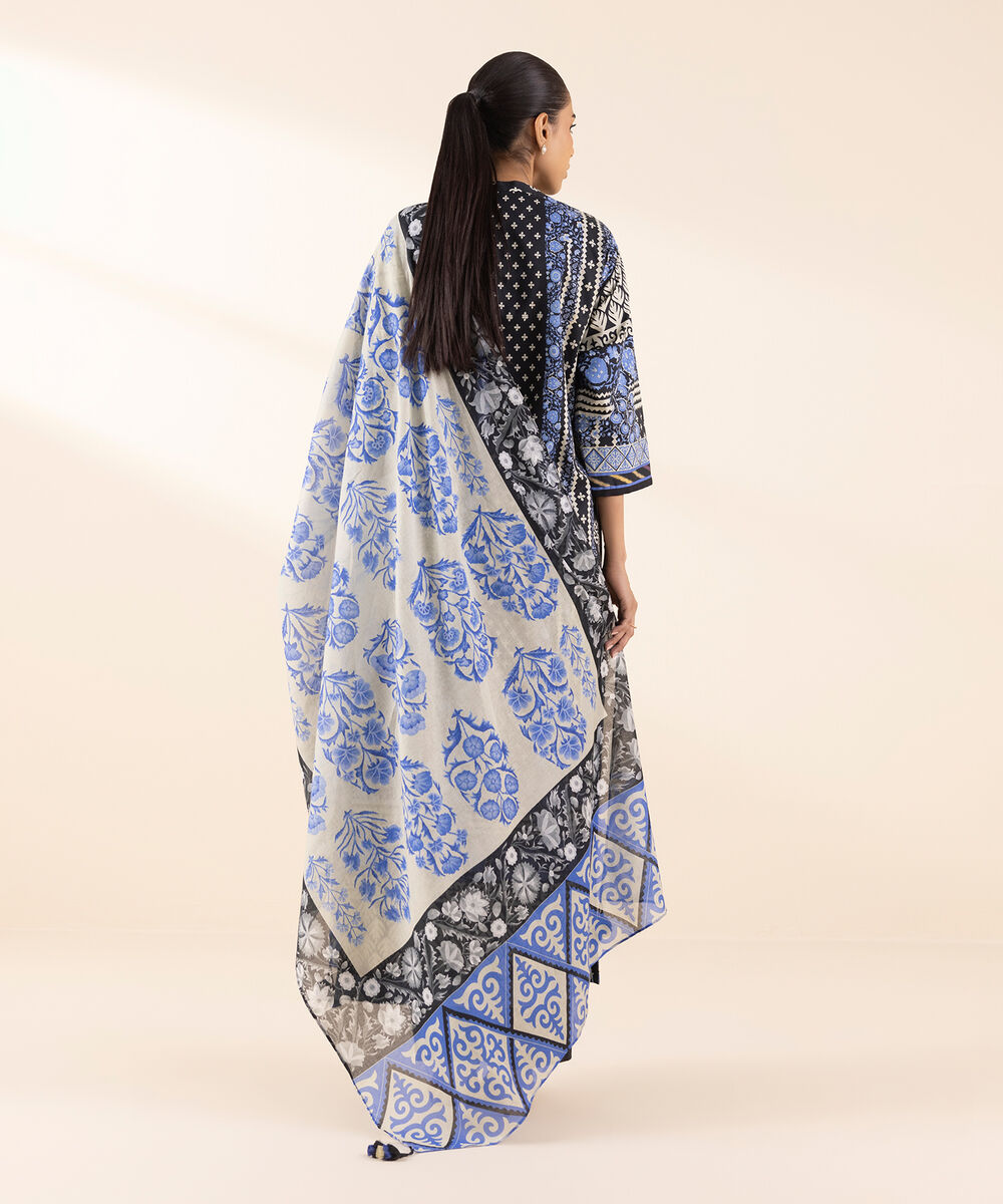 Women's Unstitched Lawn Printed Multi 2 Piece Suit