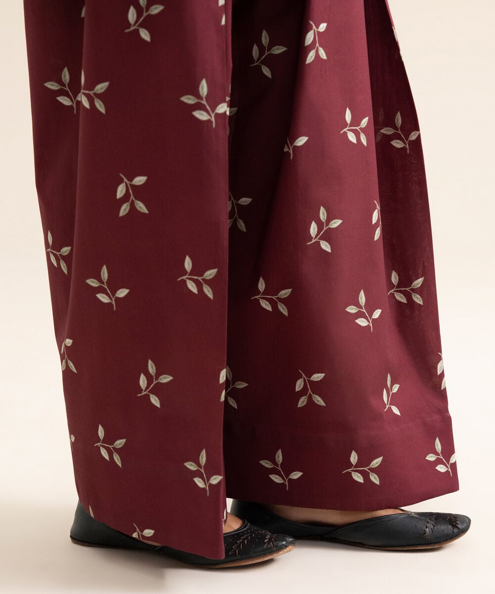 Women's Unstitched Premium Khaddar Maroon Trouser