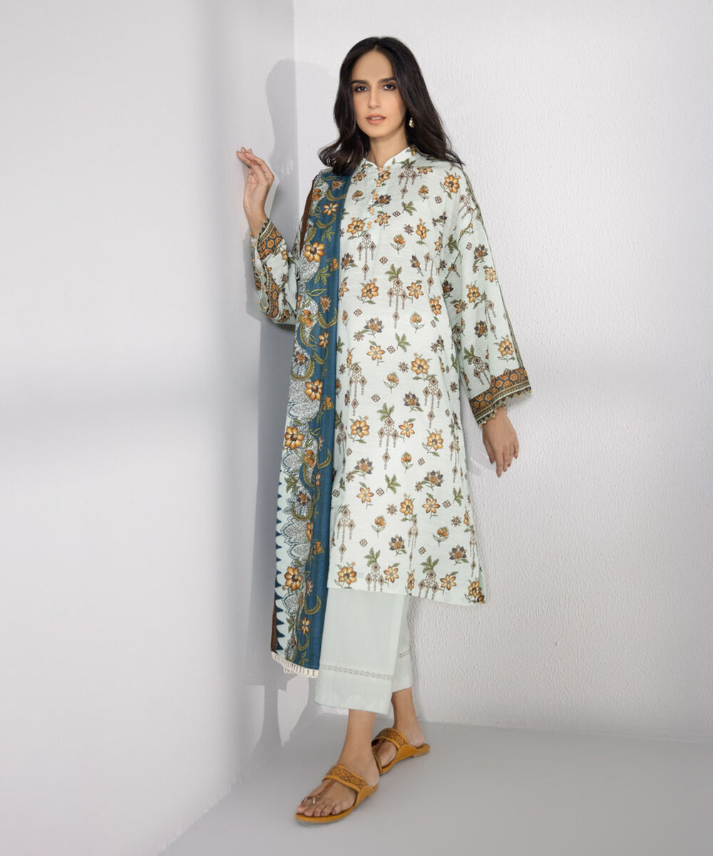 Ladies Khaddar Unstitched Shirt Dupatta