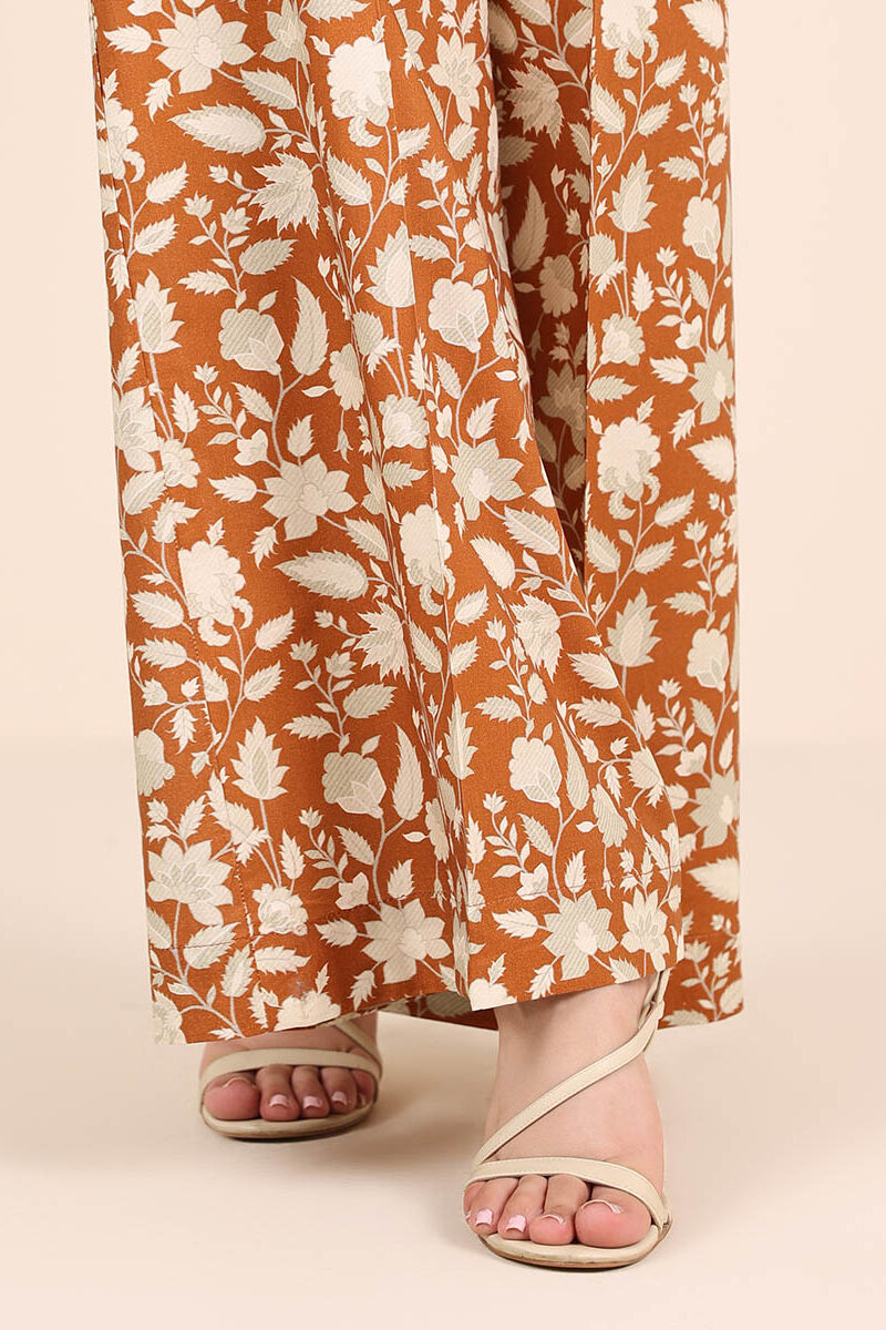 Printed Cambric Flared Pants