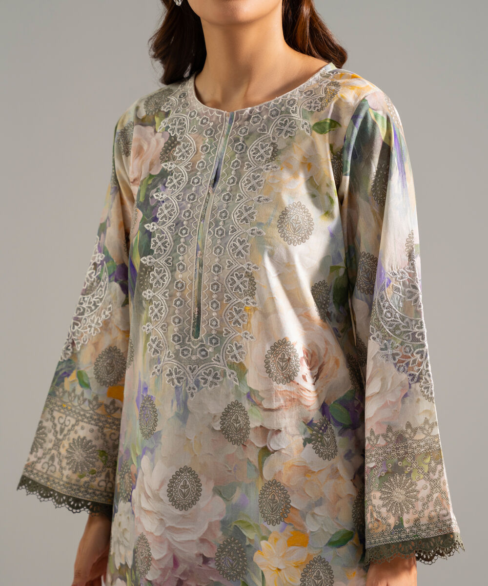 Women's RTW Lawn Embroidered Multi 2 Piece Suit