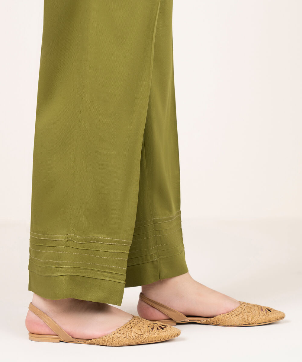 Women's RTW Bedford Solid Green  Culottes