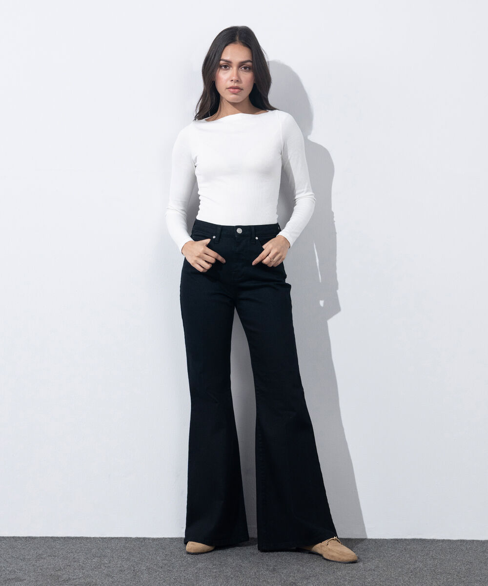 Women's Western Wear Black Boot Cut Jeans