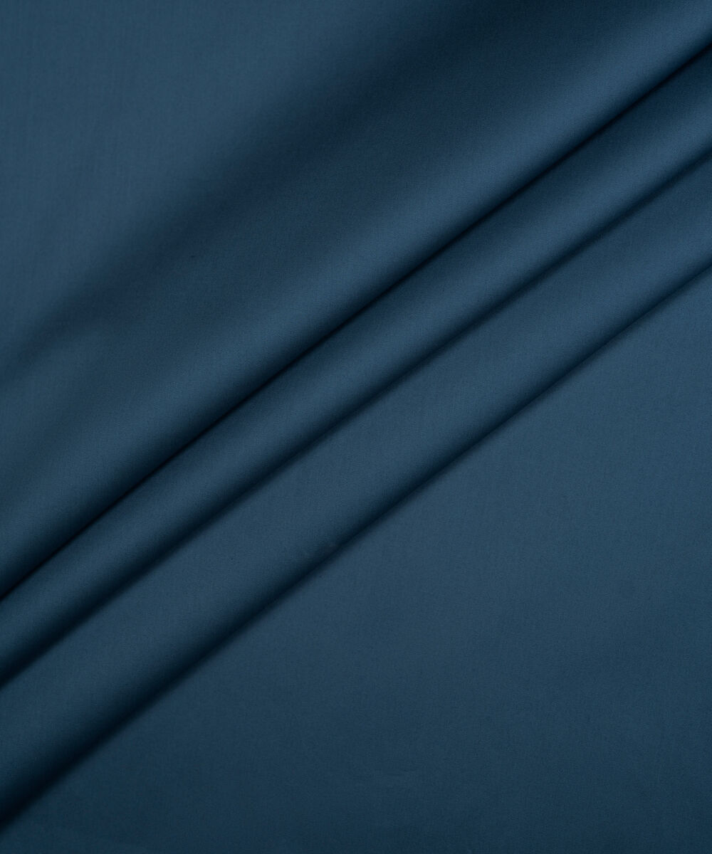 Men's Unstitched Two-Piece Marine Blue Luxury Pima Cotton Suit