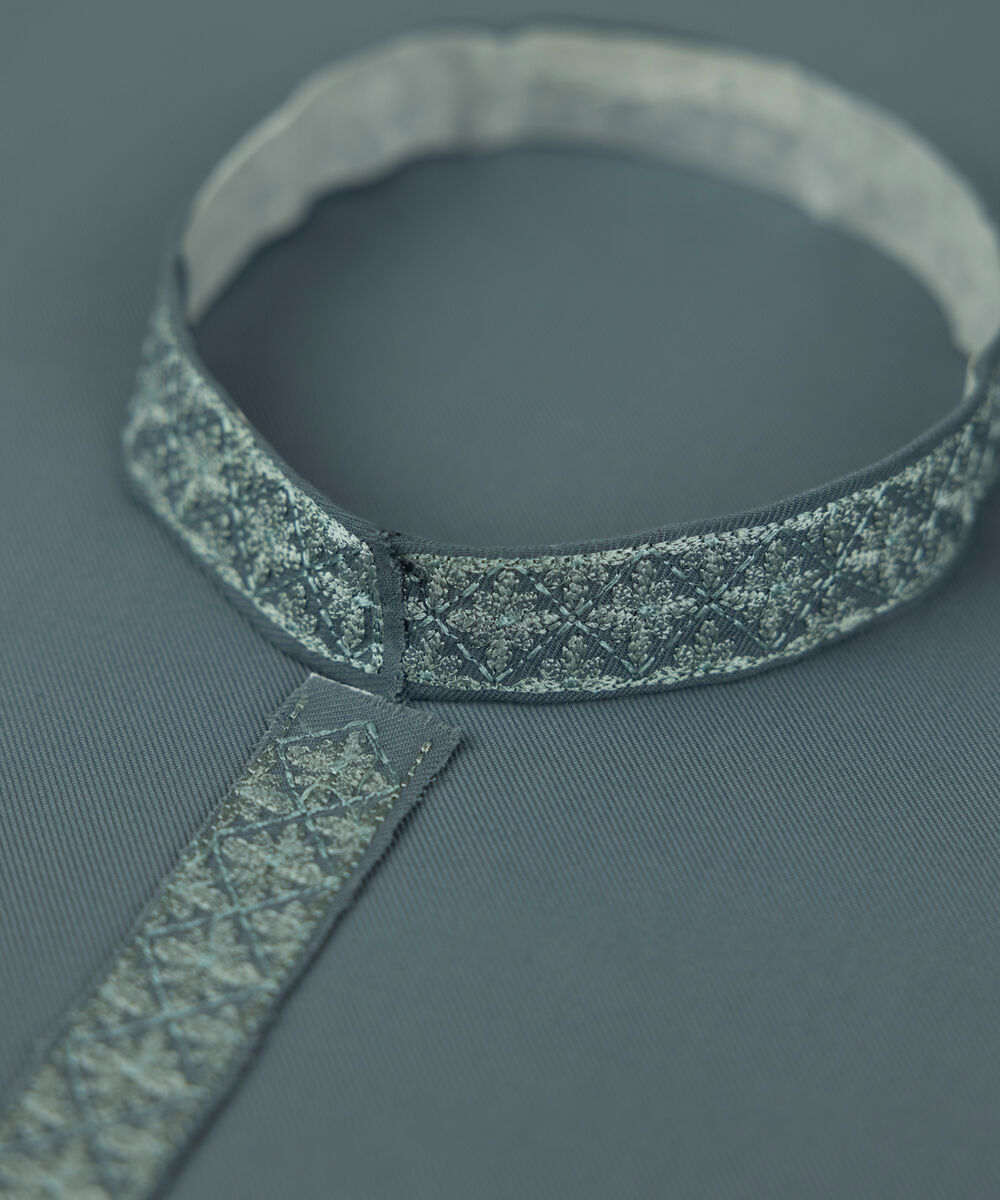 Men Unstitched Wash & Wear Blue Full Suit Fabric