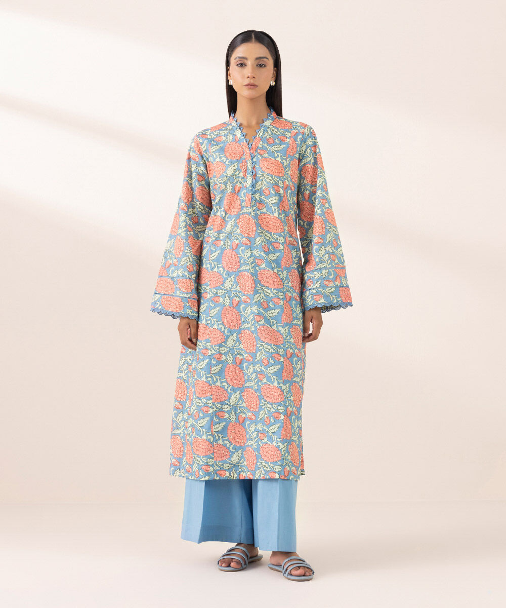 Women's Pret Cross Hatch Multi Printed A-Line Shirt