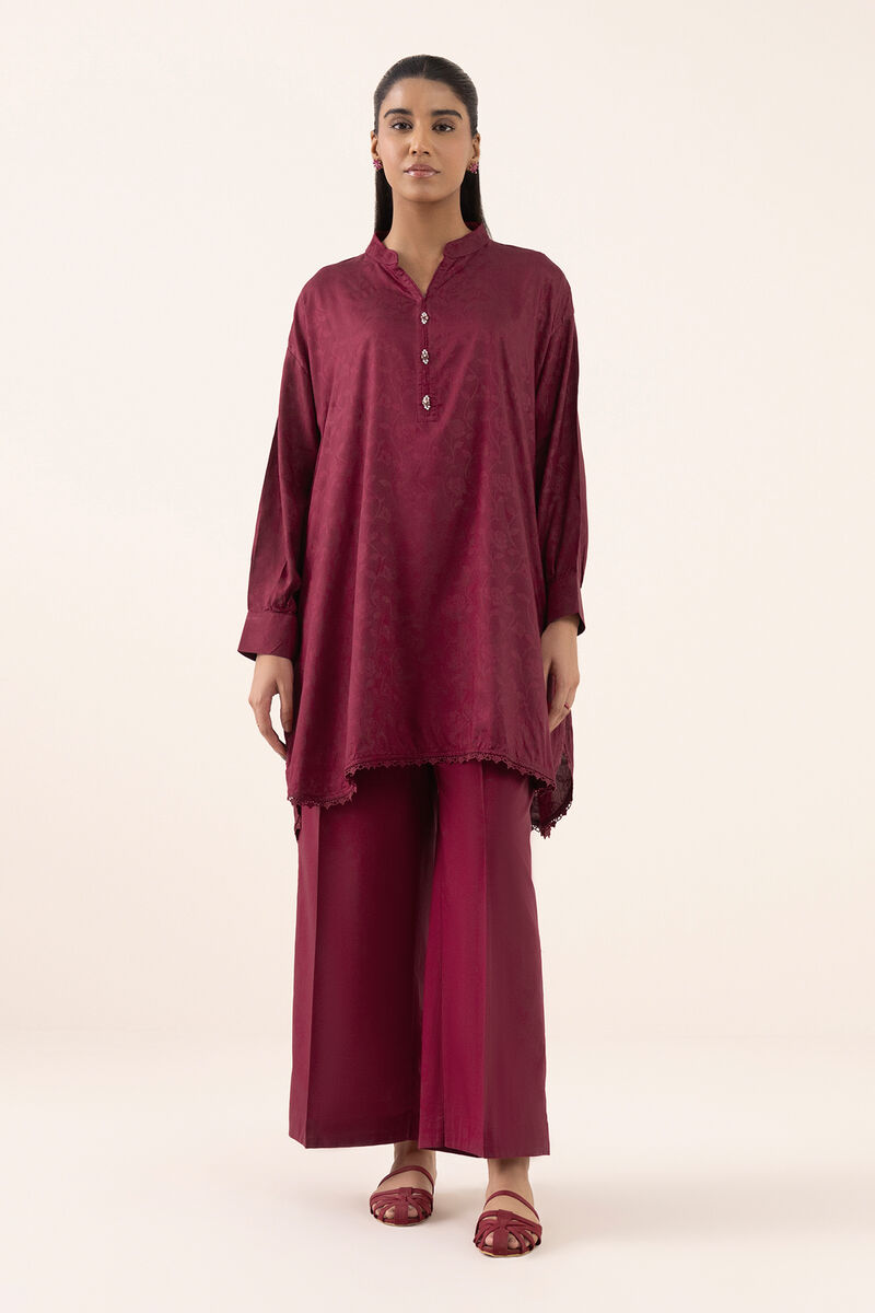 Solid Arabic Jacquard Shirt