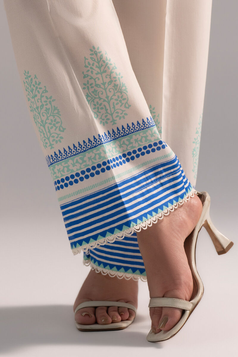 Printed Cambric Straight Pants