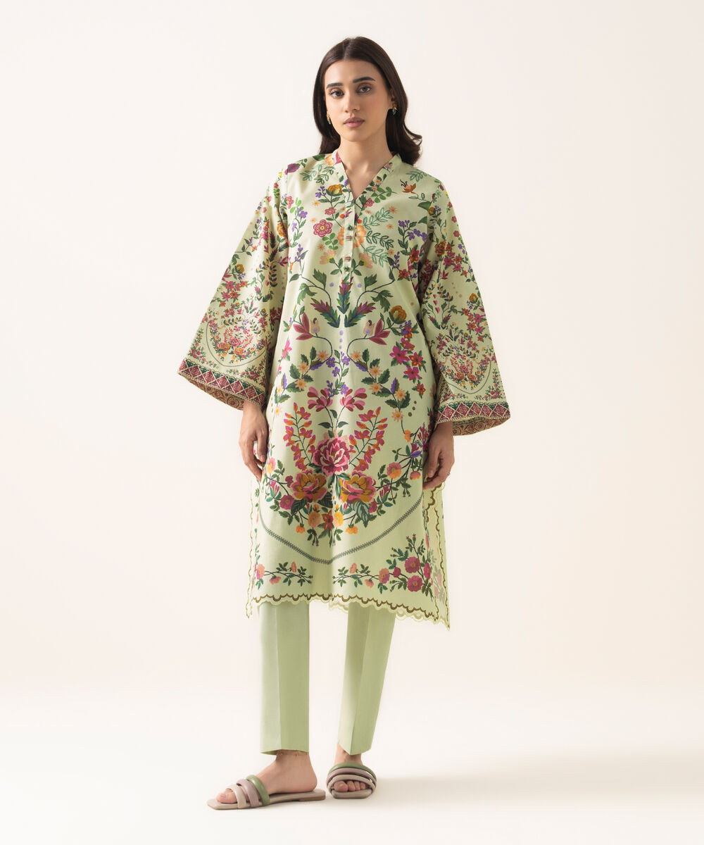 Women's Unstitched Lawn Printed Multi 2 Piece Suit
