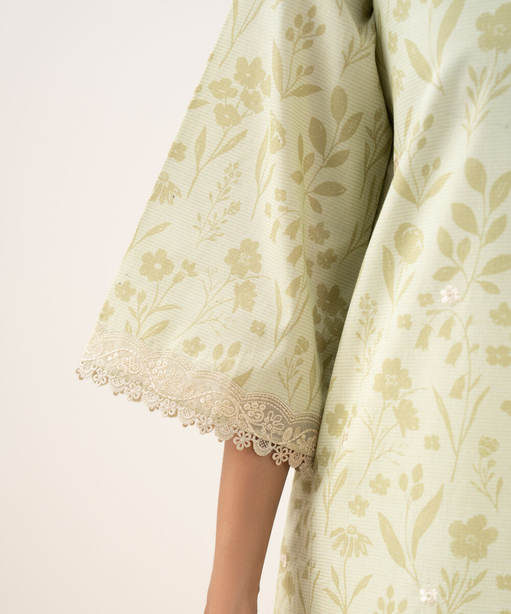 Women's Unstitched Zari Lawn Embroidered Multi 3 Piece Suit