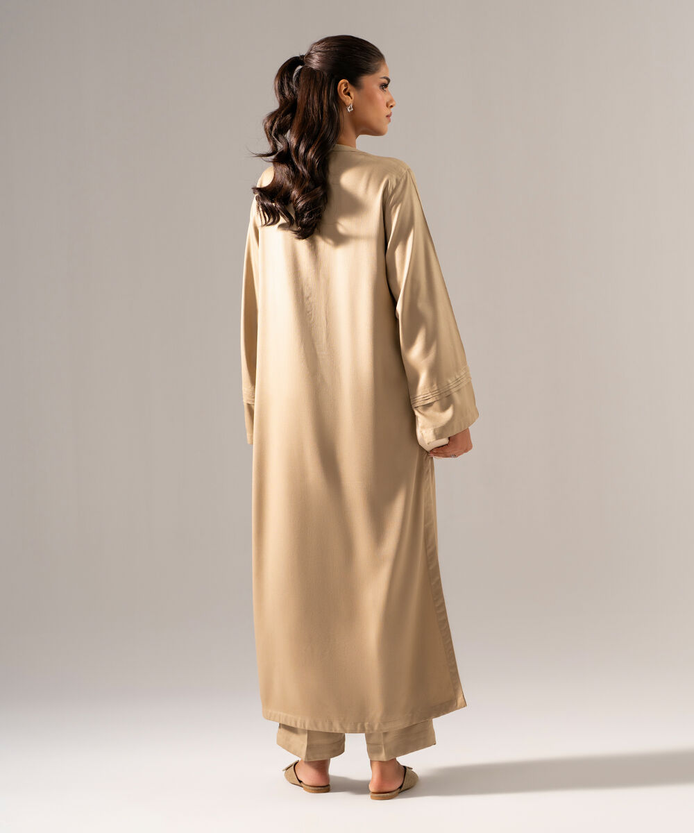 Women's RTW Bedford Solid Beige 2 Piece Suit