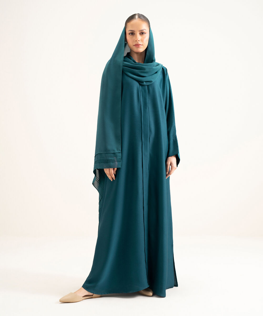 Women's Teal Emroidered N Abbaya Set