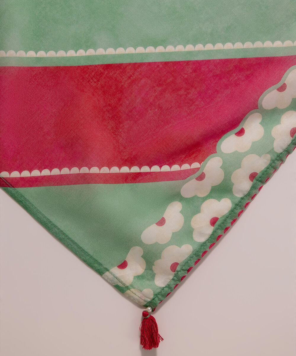 Lawn Printed Green Dupatta