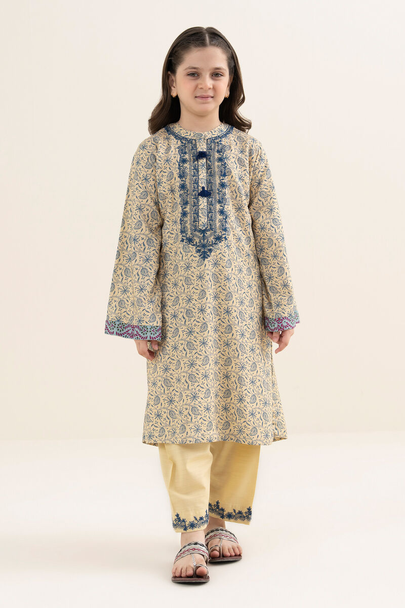 Embroidered Arabic Khaddar Suit