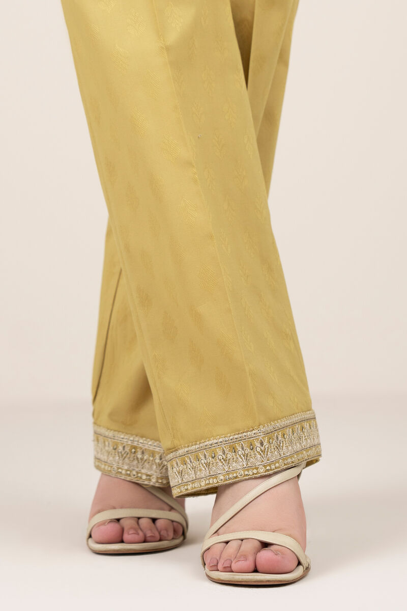 Embroidered Jacquard Straight Pants