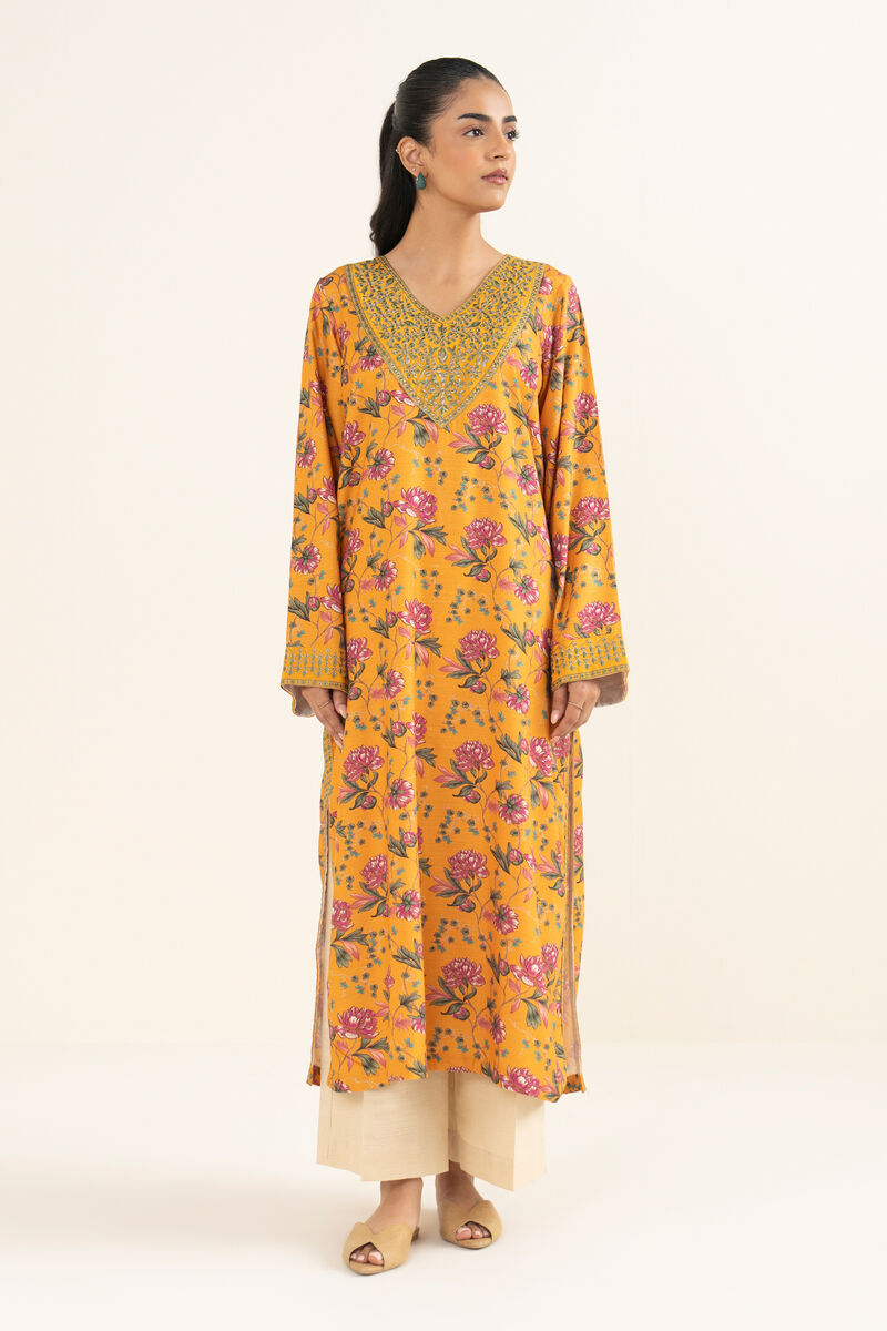 Embroidered Arabic Khaddar Shirt