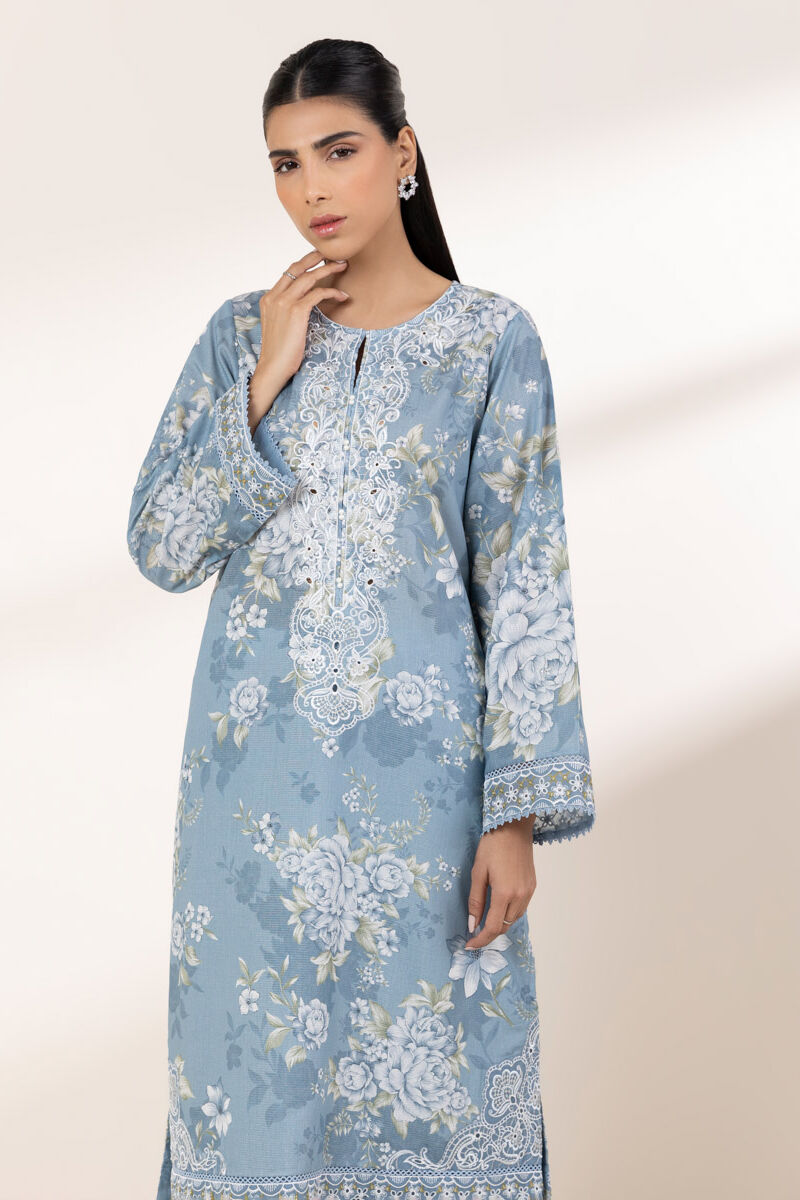 Embroidered Zari Lawn Shirt