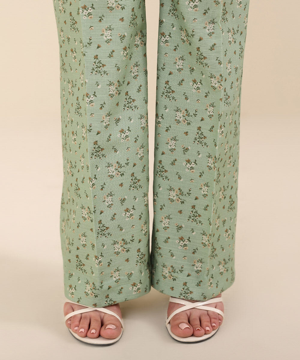 Women's Unstitched Khaddar Green Embroidered 3 Piece Suit