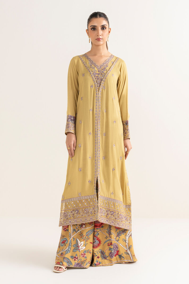 Embroidered Raw Silk Shirt