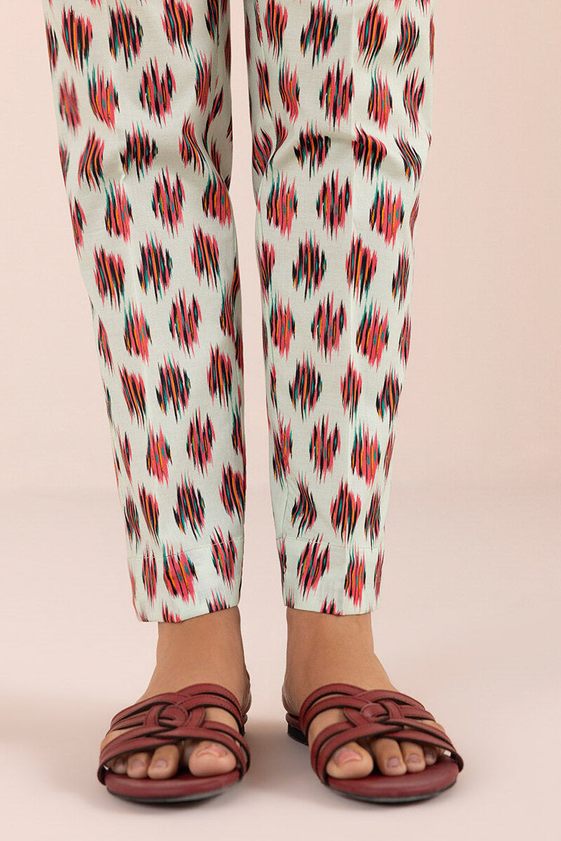 Printed Lawn Cigarette Pants