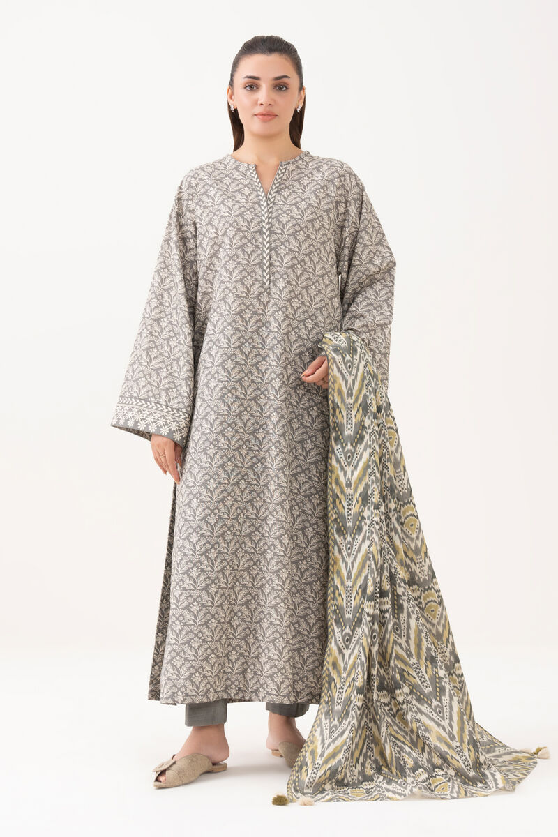 3 Piece - Printed Light Khaddar Suit