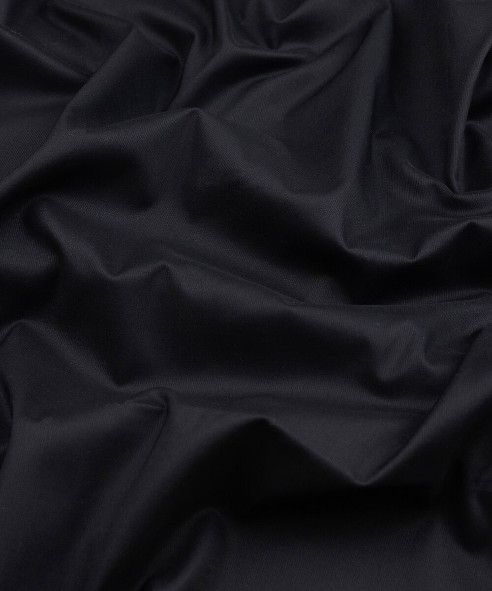 Men's Unstitched Two-Piece Black  Premium Cotton Dobby Suit