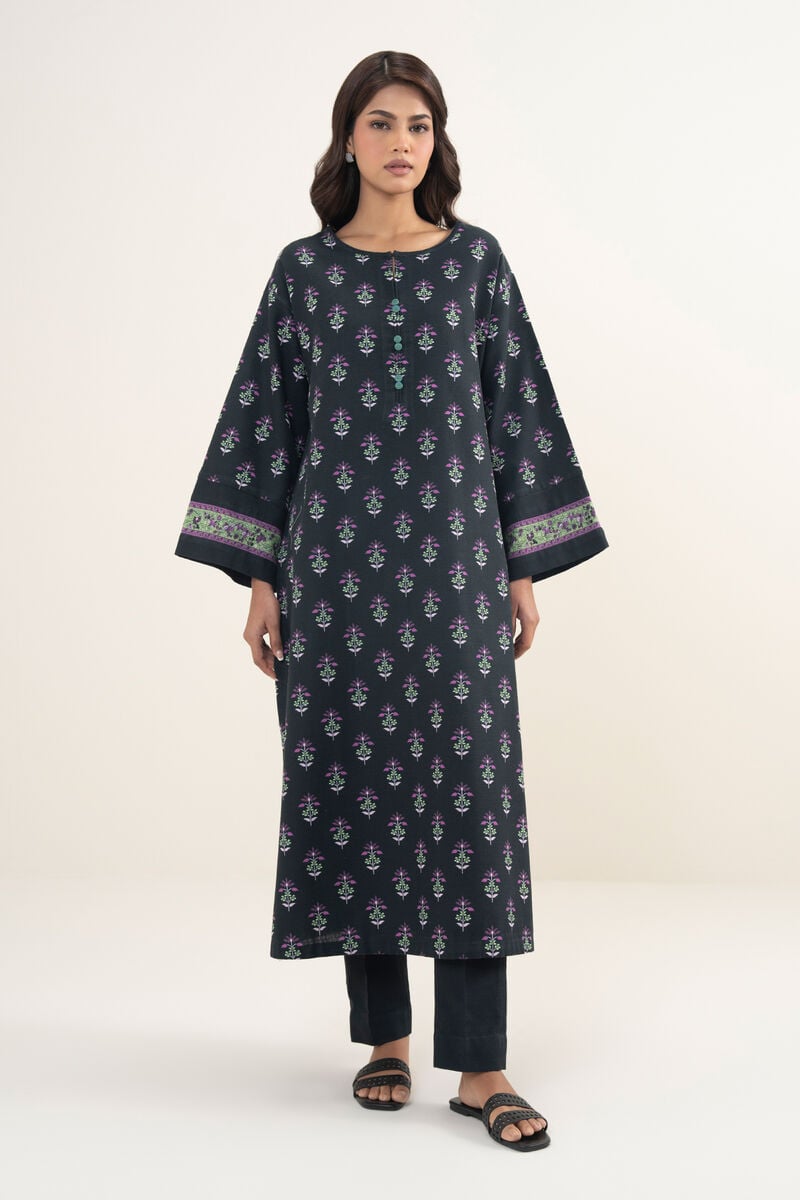 2 Piece - Printed Arabic Khaddar Suit