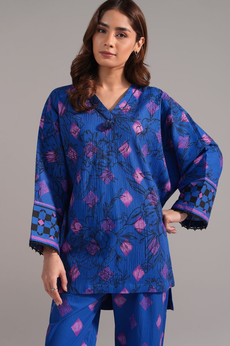 Printed Seersucker Shirt