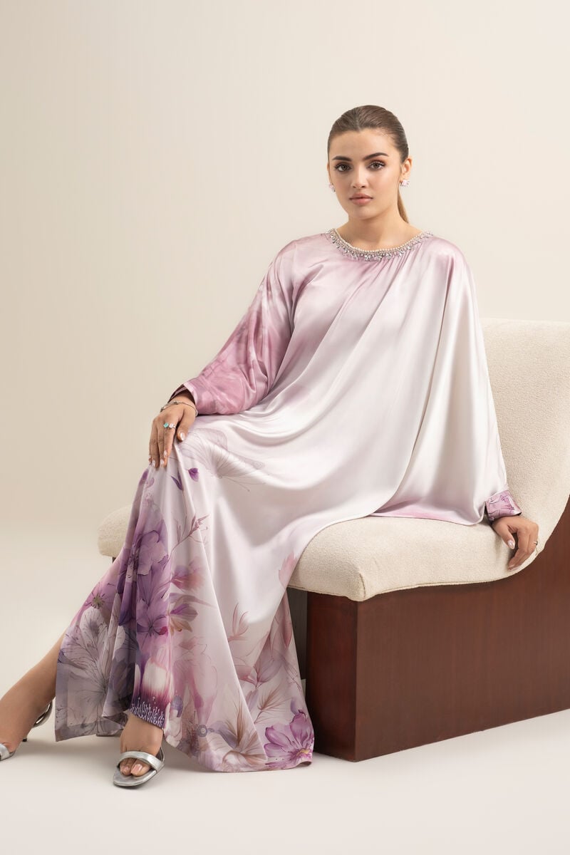 2 Piece - Printed Silk Suit