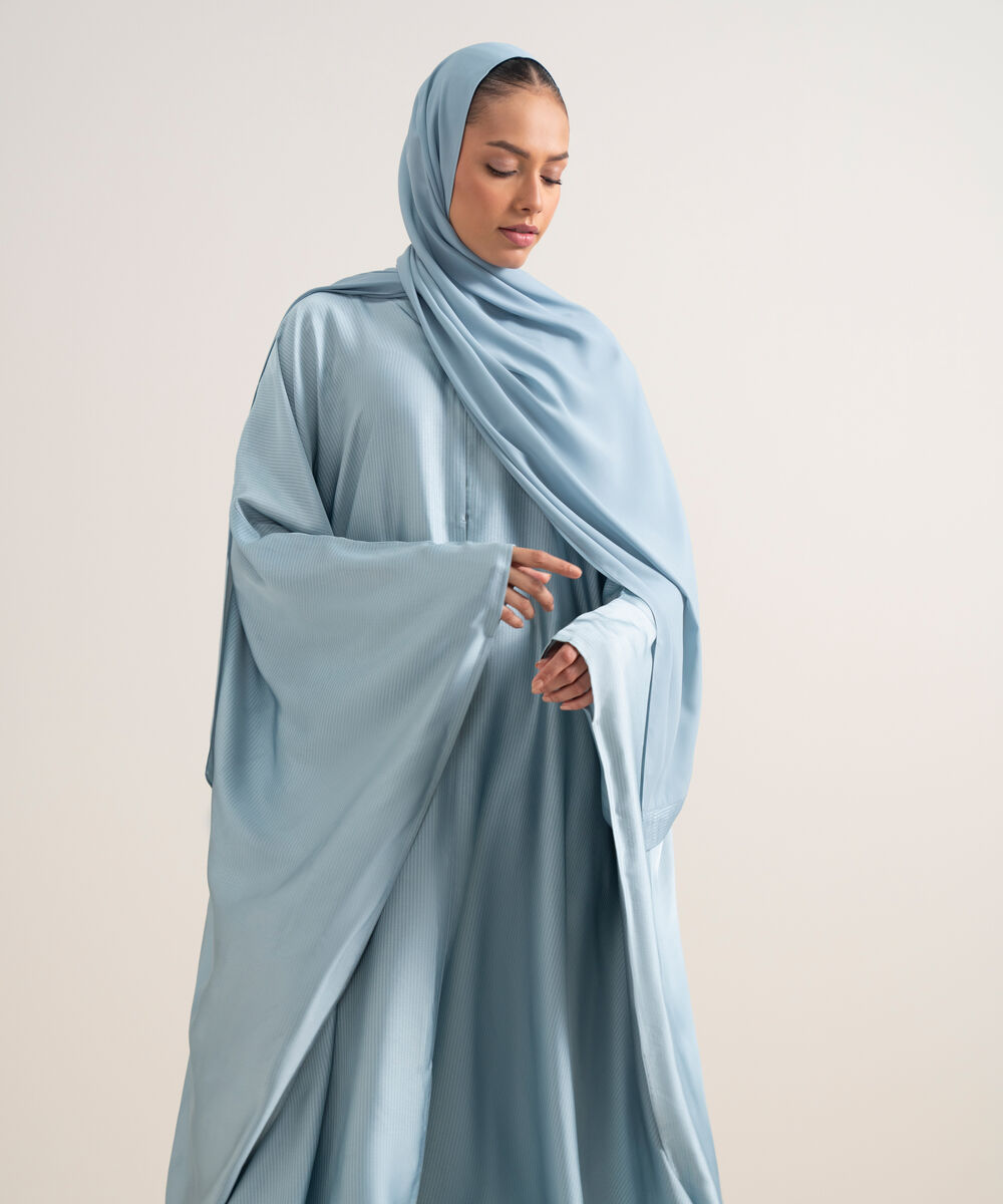 Women's Light Blue Kaftan Abbaya Set