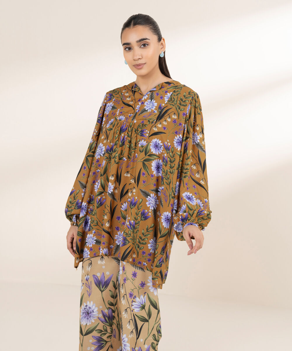 Women's RTW Arabic Lawn Multi Printed A-Line Shirt
