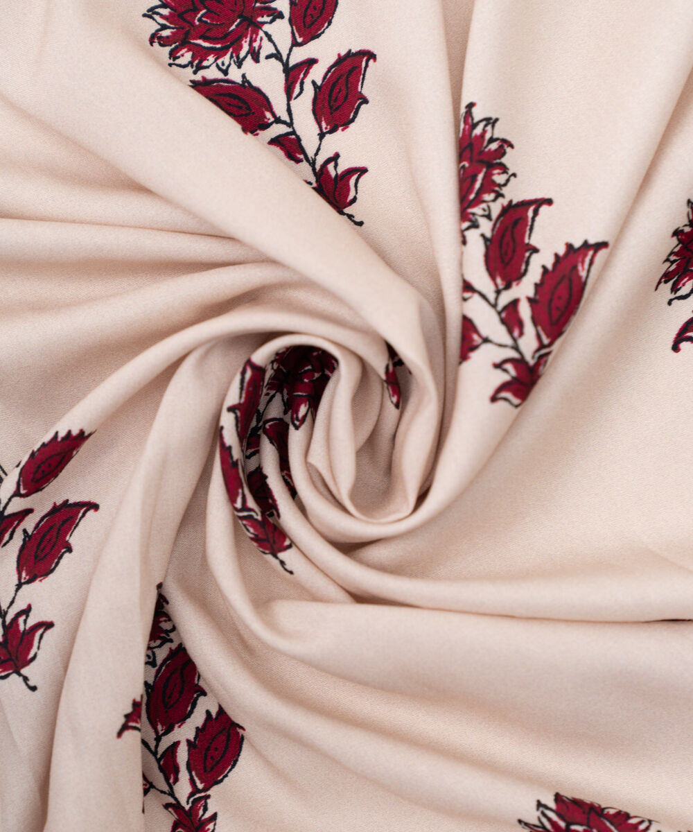 Linen Viscose Printed Off White Dupatta