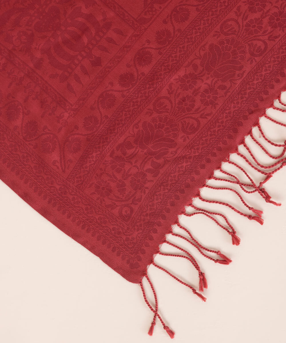 Women's Pret Pink Solid Blended Shawl