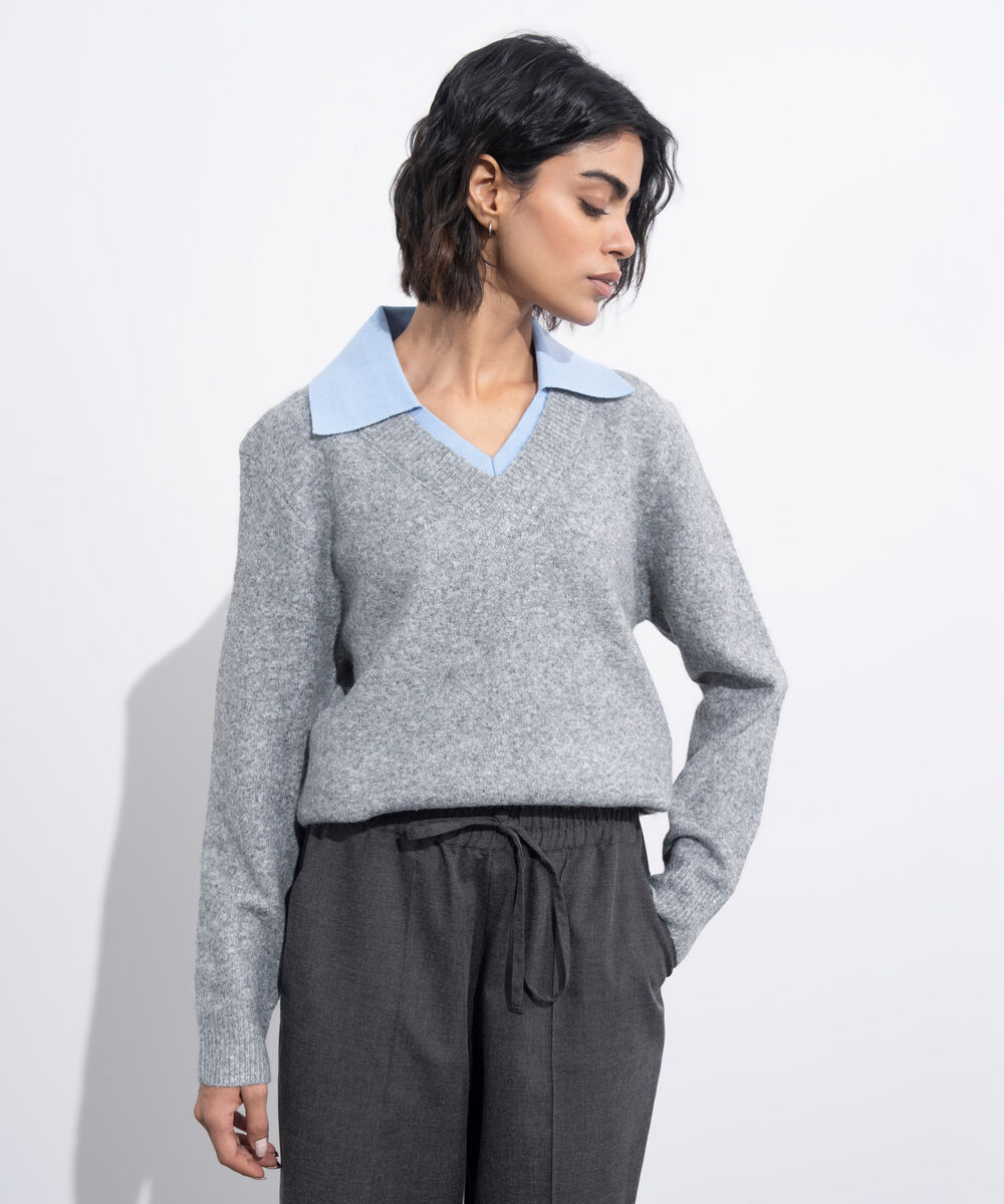 Women's Western Wear Grey Straight Fit Pull On Trousers