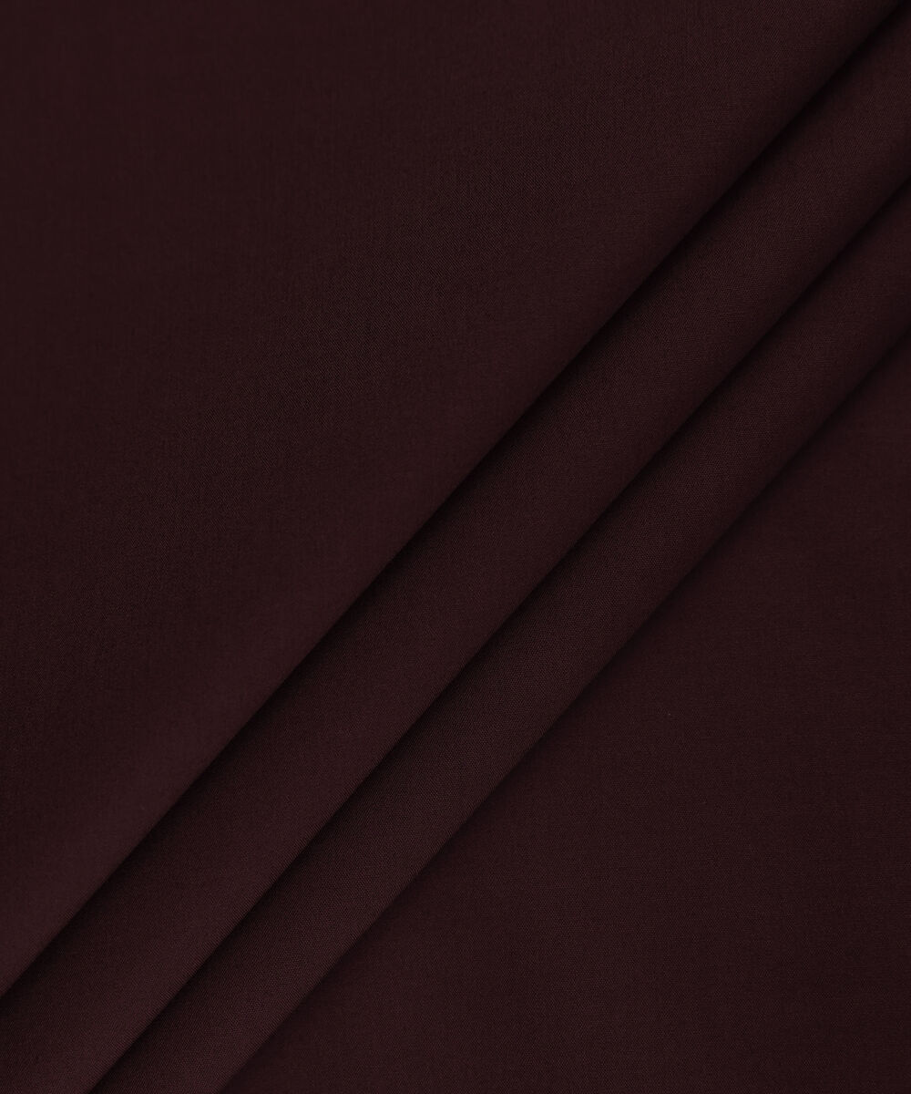 Men Unstitched Cotton Maroon Full Suit Fabric