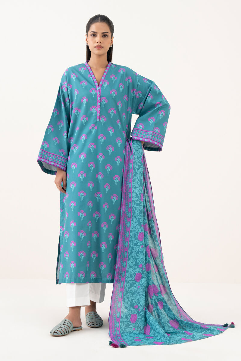 2 Piece - Printed Cotton  Suit