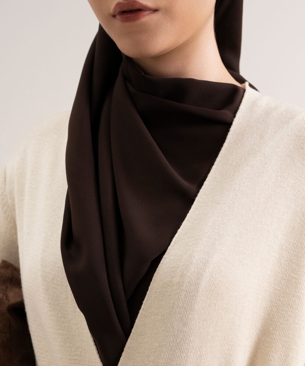 Women's Polyester Dark Brown Hijab