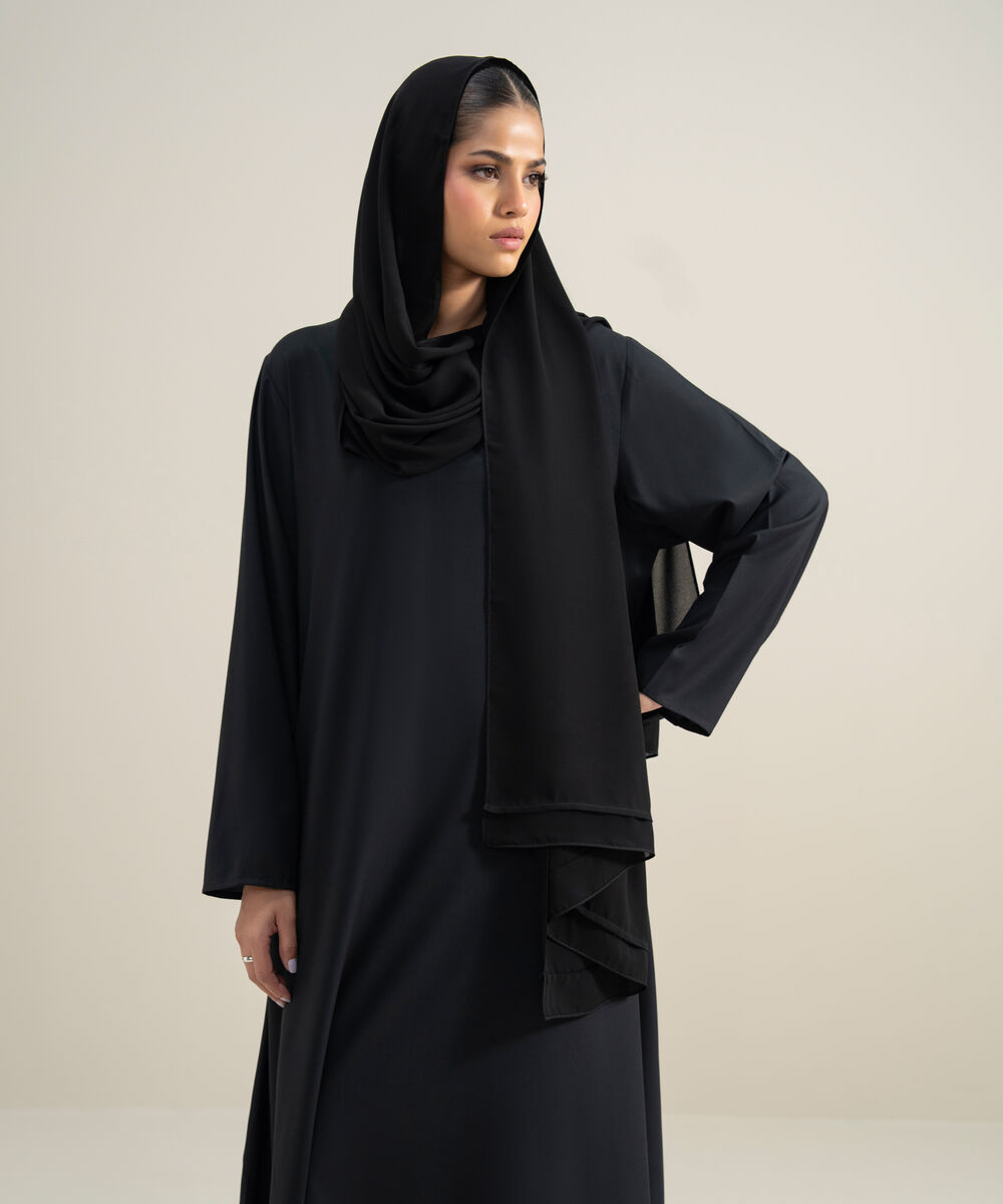 Women's Polyester Black Hijab