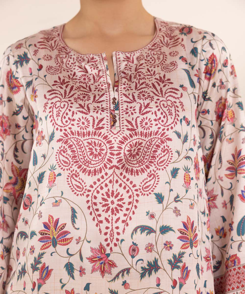 Woman - Multi 3 Piece - Printed Silk Suit