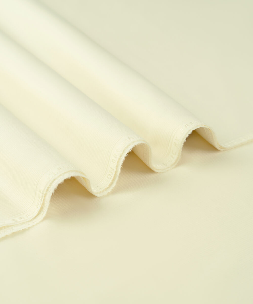 Men's Unstitched 2-Piece Premium Wash & Wear Dobby Cream Suit