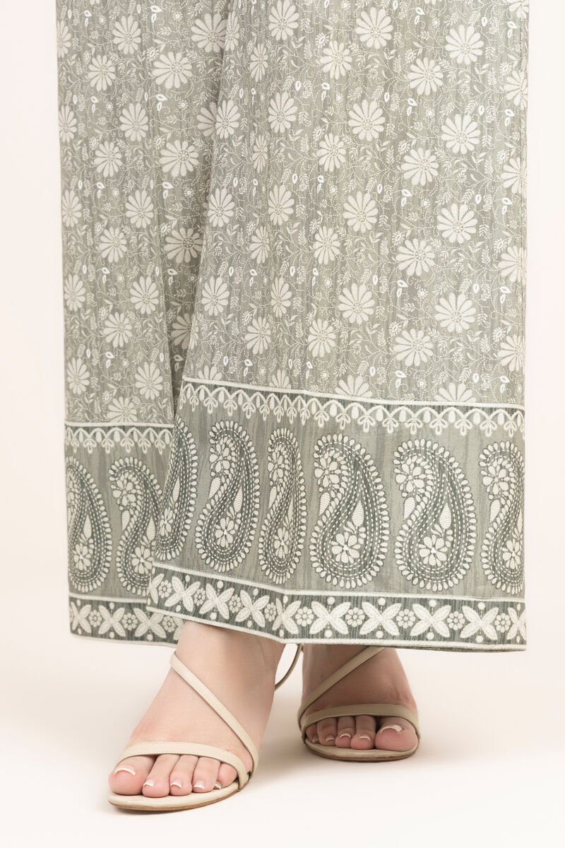 Printed Khaddar Flared Pants
